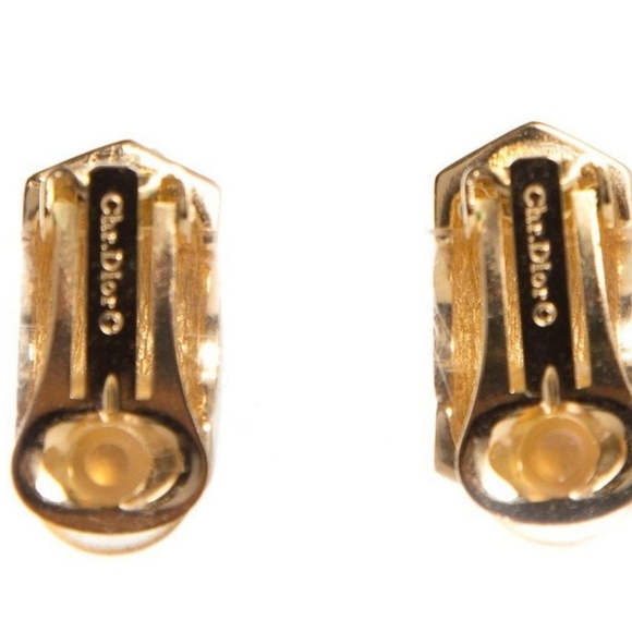 CHRISTIAN DIORBlack & Gold Earrings - Picture 2 of 2